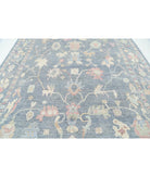 Oushak 8' 9" X 11' 9" Hand-Knotted Wool Rug 8' 9" X 11' 9" (267 X 358) / Grey / Pink