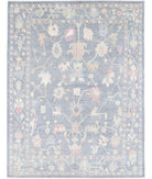 Oushak 8' 9" X 11' 9" Hand-Knotted Wool Rug 8' 9" X 11' 9" (267 X 358) / Grey / Pink