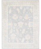 Oushak 10' 6" X 13' 8" Hand-Knotted Wool Rug 10' 6" X 13' 8" (320 X 417) / Grey / Green