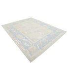 Oushak 8' 0" X 9' 10" Hand-Knotted Wool Rug 8' 0" X 9' 10" (244 X 300) / Green / Blue