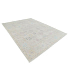 Oushak 9' 1" X 11' 10" Hand-Knotted Wool Rug 9' 1" X 11' 10" (277 X 361) / Silver / Grey