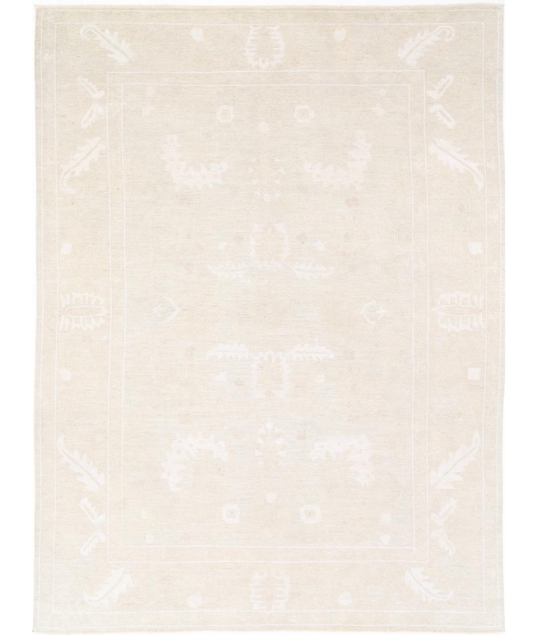 Oushak 10' 2" X 13' 8" Hand-Knotted Wool Rug 10' 2" X 13' 8" (310 X 417) / Taupe / Ivory