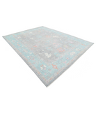 Oushak 9' 1" X 11' 9" Hand-Knotted Wool Rug 9' 1" X 11' 9" (277 X 358) / Grey / Green