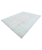 Oushak 9' 1" X 11' 9" Hand-Knotted Wool Rug 9' 1" X 11' 9" (277 X 358) / Grey / Green