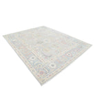 Oushak 8' 6" X 10' 3" Hand-Knotted Wool Rug 8' 6" X 10' 3" (259 X 312) / Grey / Blue