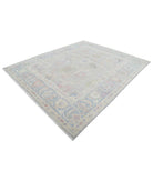 Oushak 8' 6" X 10' 3" Hand-Knotted Wool Rug 8' 6" X 10' 3" (259 X 312) / Grey / Blue