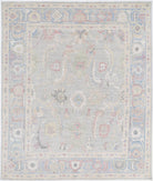 Oushak 8' 6" X 10' 3" Hand-Knotted Wool Rug 8' 6" X 10' 3" (259 X 312) / Grey / Blue