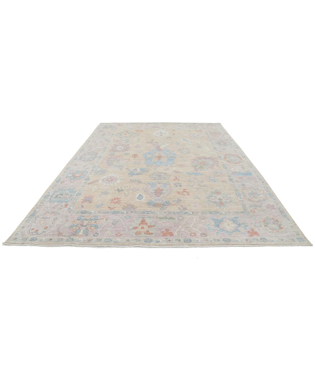 Oushak 8' 11" X 11' 9" Hand-Knotted Wool Rug 8' 11" X 11' 9" (272 X 358) / Taupe / Tan