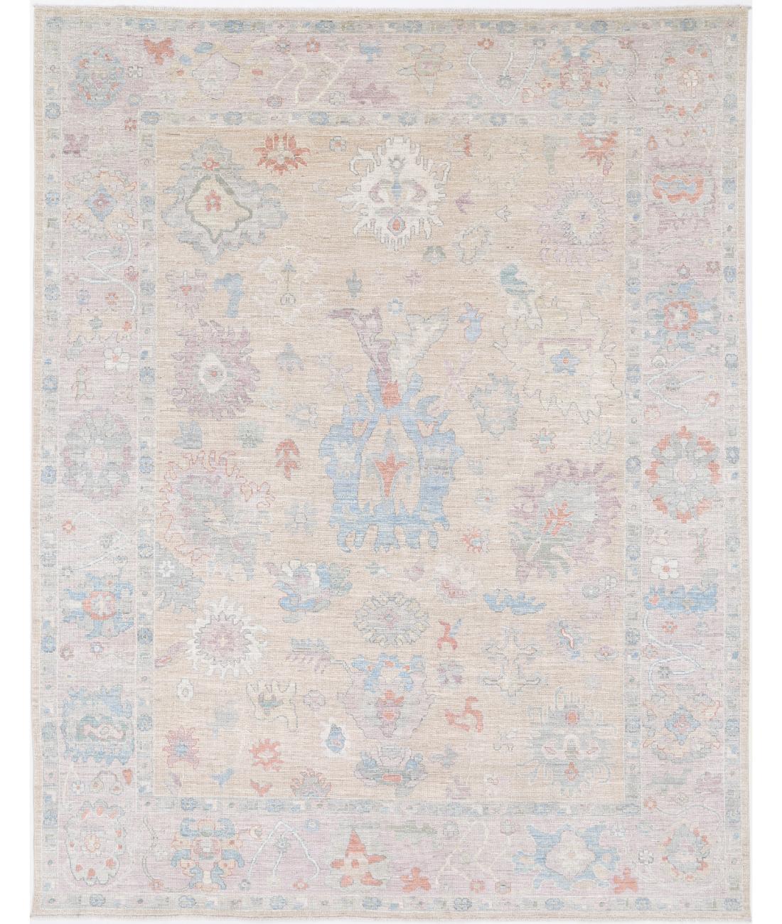 Oushak 8' 11" X 11' 9" Hand-Knotted Wool Rug 8' 11" X 11' 9" (272 X 358) / Taupe / Tan