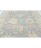 Oushak 9' 5" X 12' 2" Hand-Knotted Wool Rug 9' 5" X 12' 2" (287 X 371) / Grey / Ivory