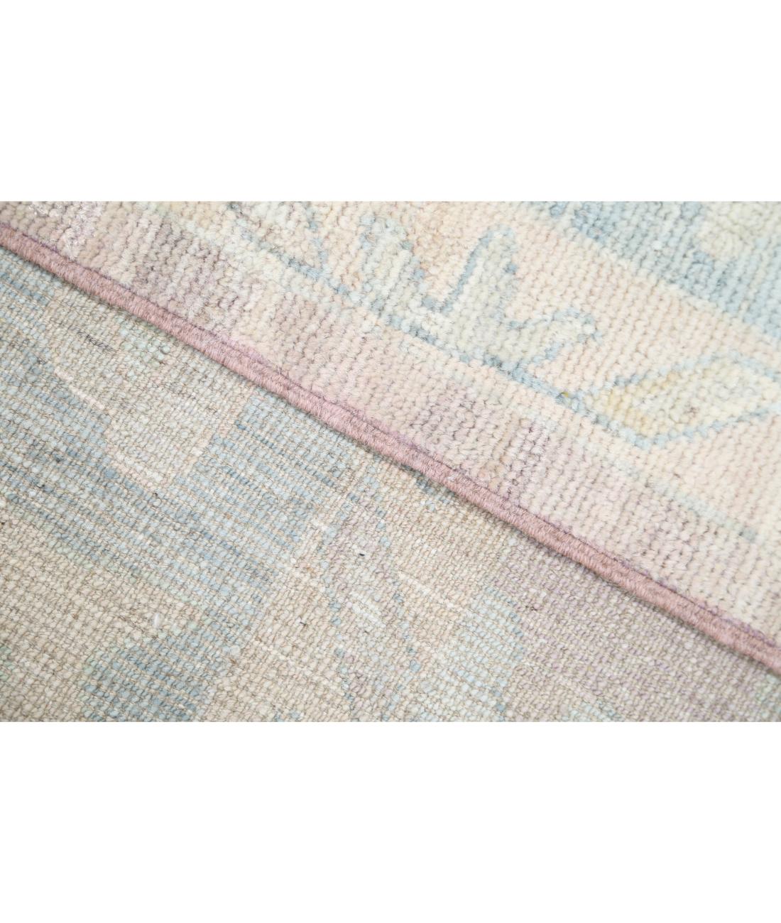 Oushak 9' 3" X 11' 10" Hand-Knotted Wool Rug 9' 3" X 11' 10" (282 X 361) / Pink / Blue