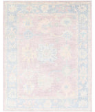 Oushak 9' 3" X 11' 10" Hand-Knotted Wool Rug 9' 3" X 11' 10" (282 X 361) / Pink / Blue