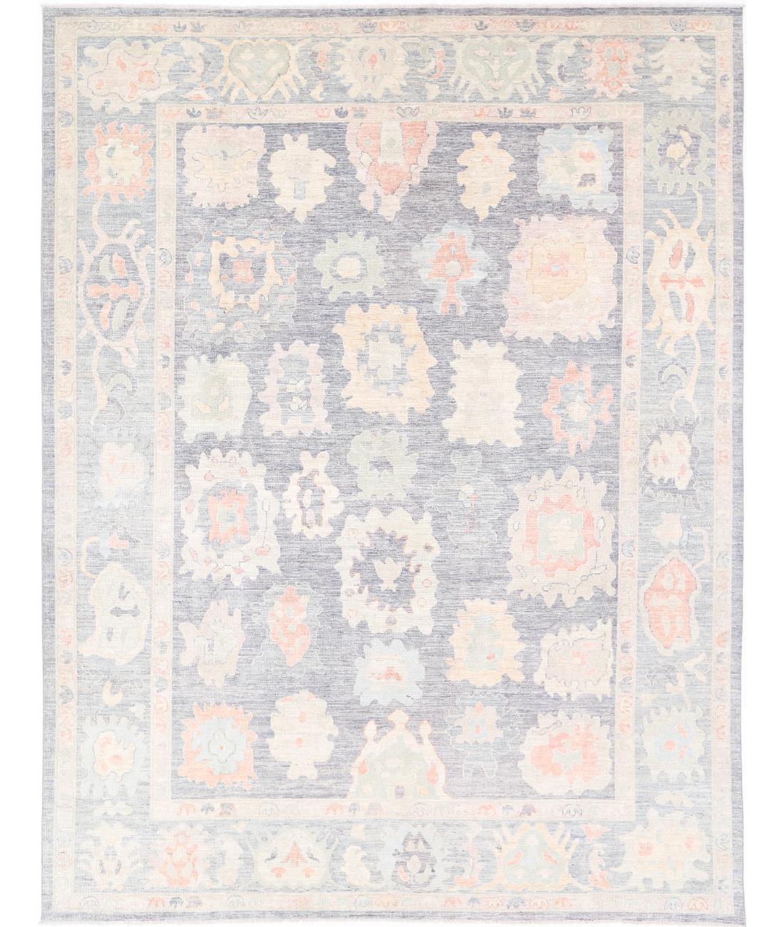 Oushak 10' 2" X 13' 6" Hand-Knotted Wool Rug 10' 2" X 13' 6" (310 X 411) / Grey / Green