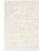 Oushak 4' 0" X 5' 11" Hand-Knotted Wool Rug 4' 0" X 5' 11" (122 X 180) / Beige / Silver