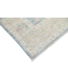 Oushak 6' 7" X 8' 1" Hand-Knotted Wool Rug 6' 7" X 8' 1" (201 X 246) / Blue / Taupe