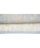 Oushak 6' 7" X 8' 1" Hand-Knotted Wool Rug 6' 7" X 8' 1" (201 X 246) / Blue / Taupe