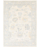 Oushak 6' 2" X 8' 9" Hand-Knotted Wool Rug 6' 2" X 8' 9" (188 X 267) / Ivory / Grey