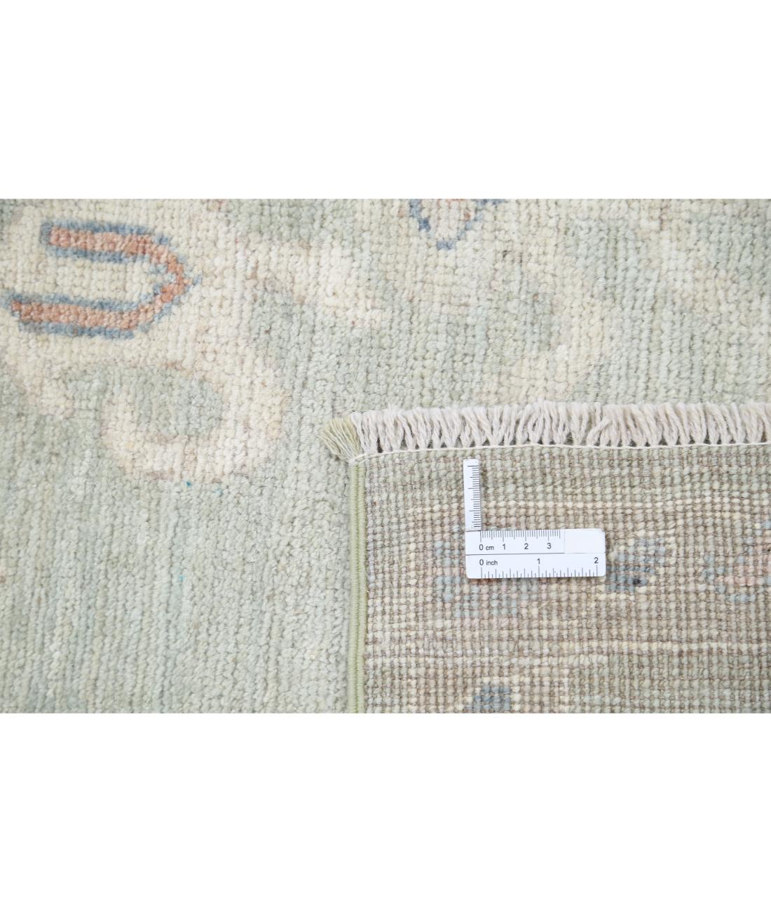 Oushak 9' 0" X 12' 0" Hand-Knotted Wool Rug 9' 0" X 12' 0" (274 X 366) / Green / Green