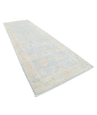 Oushak 5' 2" X 15' 11" Hand-Knotted Wool Rug 5' 2" X 15' 11" (157 X 485) / Blue / Silver