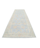 Oushak 5' 2" X 15' 11" Hand-Knotted Wool Rug 5' 2" X 15' 11" (157 X 485) / Blue / Silver