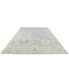 Oushak 9' 1" X 11' 8" Hand-Knotted Wool Rug 9' 1" X 11' 8" (277 X 356) / Blue / Silver