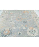 Oushak 9' 1" X 11' 8" Hand-Knotted Wool Rug 9' 1" X 11' 8" (277 X 356) / Blue / Silver