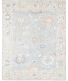 Oushak 9' 1" X 11' 8" Hand-Knotted Wool Rug 9' 1" X 11' 8" (277 X 356) / Blue / Silver