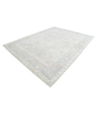 Oushak 9' 1" X 11' 9" Hand-Knotted Wool Rug 9' 1" X 11' 9" (277 X 358) / Silver / Grey