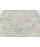 Oushak 9' 1" X 11' 9" Hand-Knotted Wool Rug 9' 1" X 11' 9" (277 X 358) / Silver / Grey