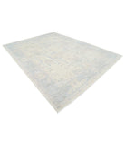 Oushak 9' 1" X 12' 0" Hand-Knotted Wool Rug 9' 1" X 12' 0" (277 X 366) / Ivory / Blue