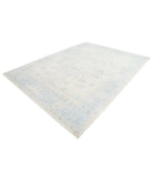 Oushak 9' 1" X 12' 0" Hand-Knotted Wool Rug 9' 1" X 12' 0" (277 X 366) / Ivory / Blue