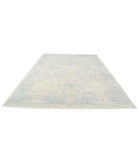 Oushak 9' 1" X 12' 0" Hand-Knotted Wool Rug 9' 1" X 12' 0" (277 X 366) / Ivory / Blue