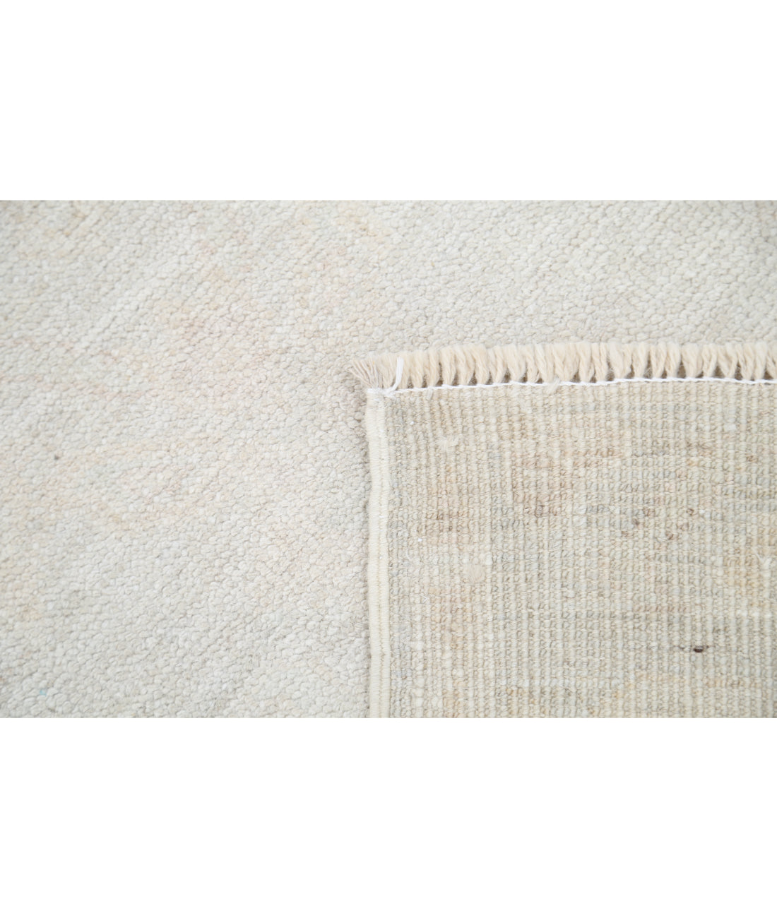 Oushak 2' 6" X 8' 0" Hand-Knotted Wool Rug 2' 6" X 8' 0" (76 X 244) / Ivory / Taupe