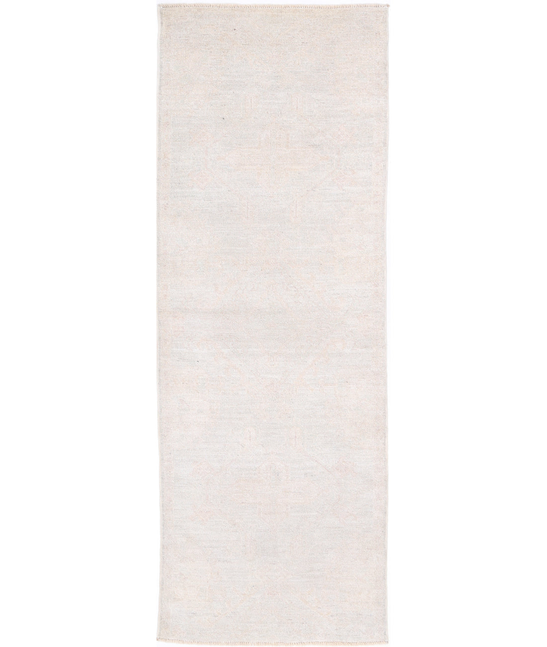 Oushak 2' 6" X 8' 0" Hand-Knotted Wool Rug 2' 6" X 8' 0" (76 X 244) / Ivory / Taupe