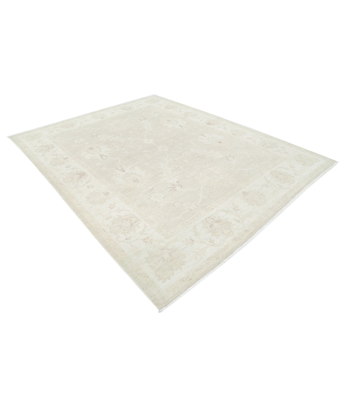 Oushak 8' 1" X 10' 0" Hand-Knotted Wool Rug 8' 1" X 10' 0" (246 X 305) / Taupe / Ivory