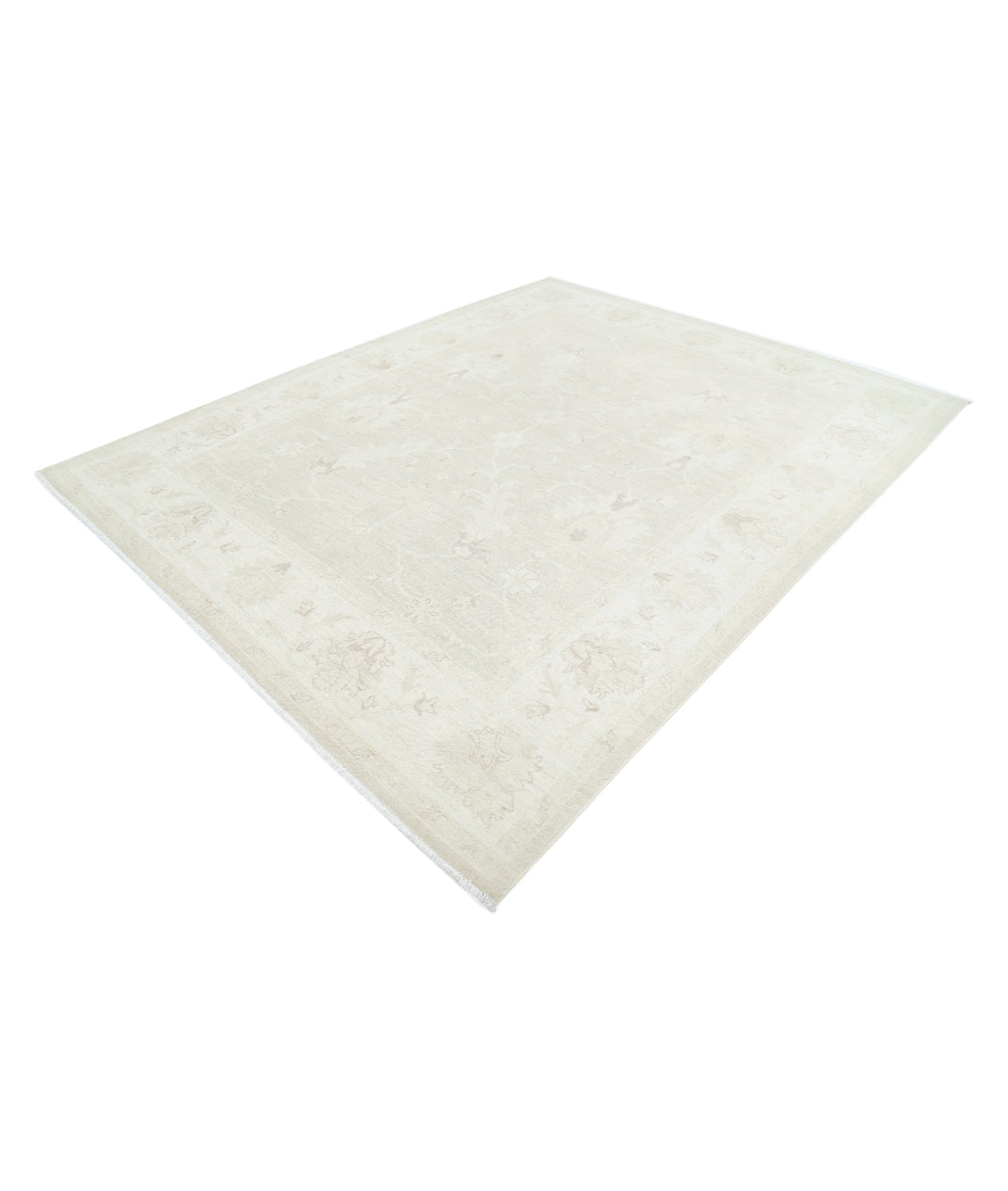 Oushak 8' 1" X 10' 0" Hand-Knotted Wool Rug 8' 1" X 10' 0" (246 X 305) / Taupe / Ivory