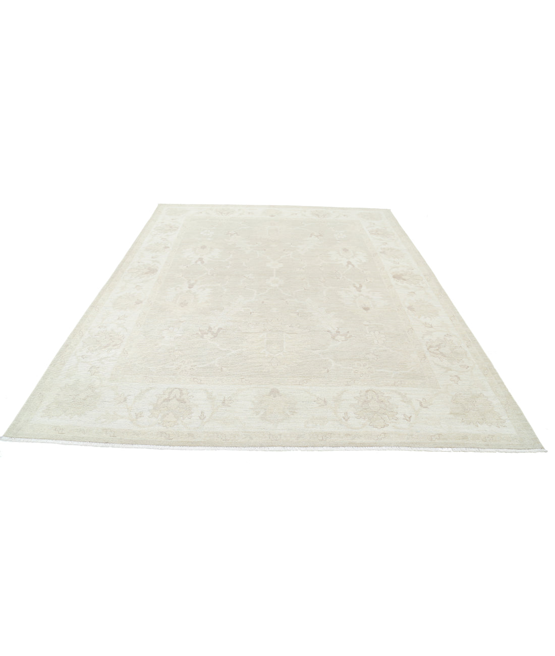 Oushak 8' 1" X 10' 0" Hand-Knotted Wool Rug 8' 1" X 10' 0" (246 X 305) / Taupe / Ivory