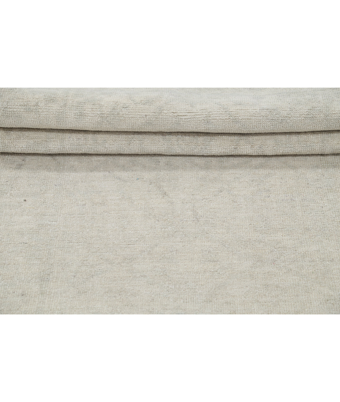 Oushak 3' 0" X 9' 8" Hand-Knotted Wool Rug 3' 0" X 9' 8" (91 X 295) / Ivory / Grey