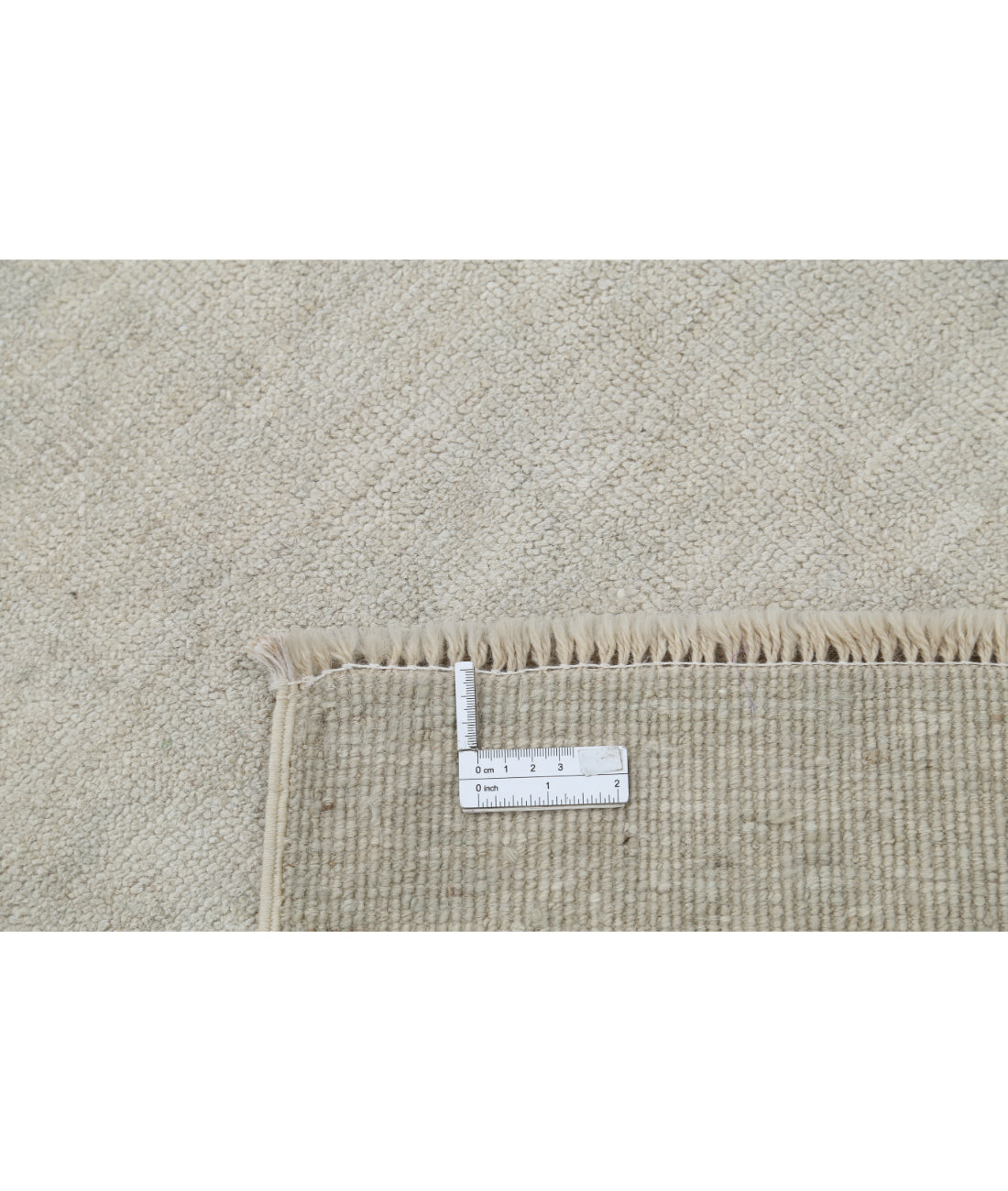 Oushak 3' 0" X 9' 8" Hand-Knotted Wool Rug 3' 0" X 9' 8" (91 X 295) / Ivory / Grey