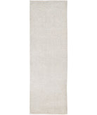 Oushak 3' 0" X 9' 8" Hand-Knotted Wool Rug 3' 0" X 9' 8" (91 X 295) / Ivory / Grey