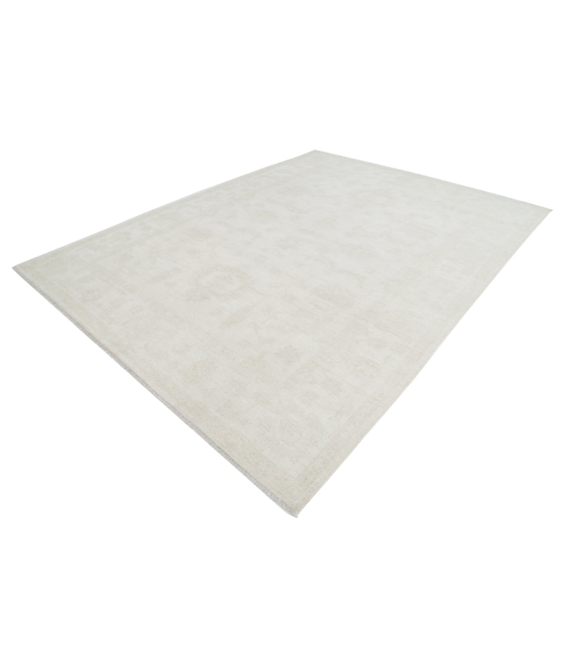 Oushak 8' 9" X 11' 8" Hand-Knotted Wool Rug 8' 9" X 11' 8" (267 X 356) / Ivory / Taupe