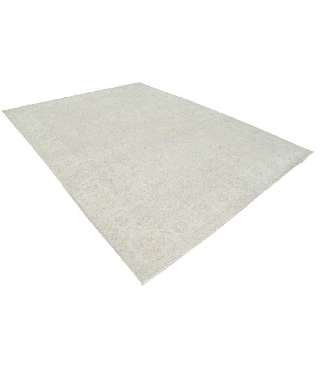 Oushak 8' 10" X 11' 8" Hand-Knotted Wool Rug 8' 10" X 11' 8" (269 X 356) / Silver / Ivory