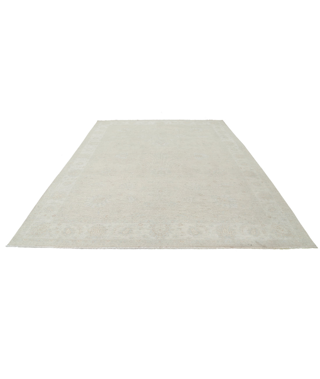 Oushak 8' 10" X 11' 8" Hand-Knotted Wool Rug 8' 10" X 11' 8" (269 X 356) / Silver / Ivory