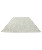 Oushak 9' 5" X 13' 2" Hand-Knotted Wool Rug 9' 5" X 13' 2" (287 X 401) / Green / Green