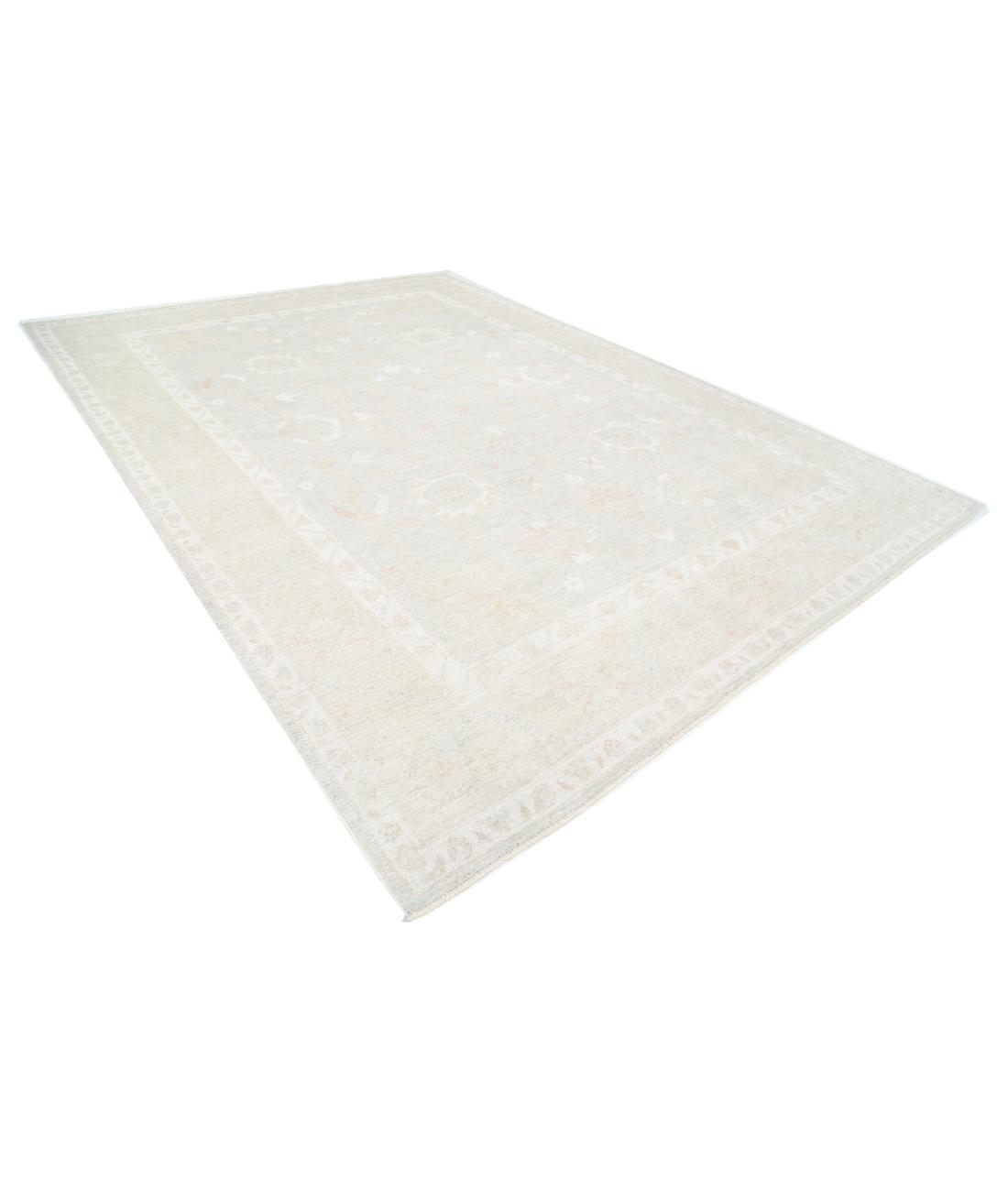 Oushak 10' 3" X 14' 5" Hand-Knotted Wool Rug 10' 3" X 14' 5" (312 X 439) / Grey / Ivory