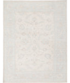 Oushak 9' 1" X 11' 11" Hand-Knotted Wool Rug 9' 1" X 11' 11" (277 X 363) / Ivory / Grey