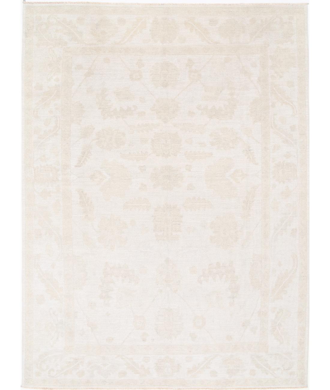 Oushak 8' 10" X 11' 9" Hand-Knotted Wool Rug 8' 10" X 11' 9" (269 X 358) / Taupe / Ivory