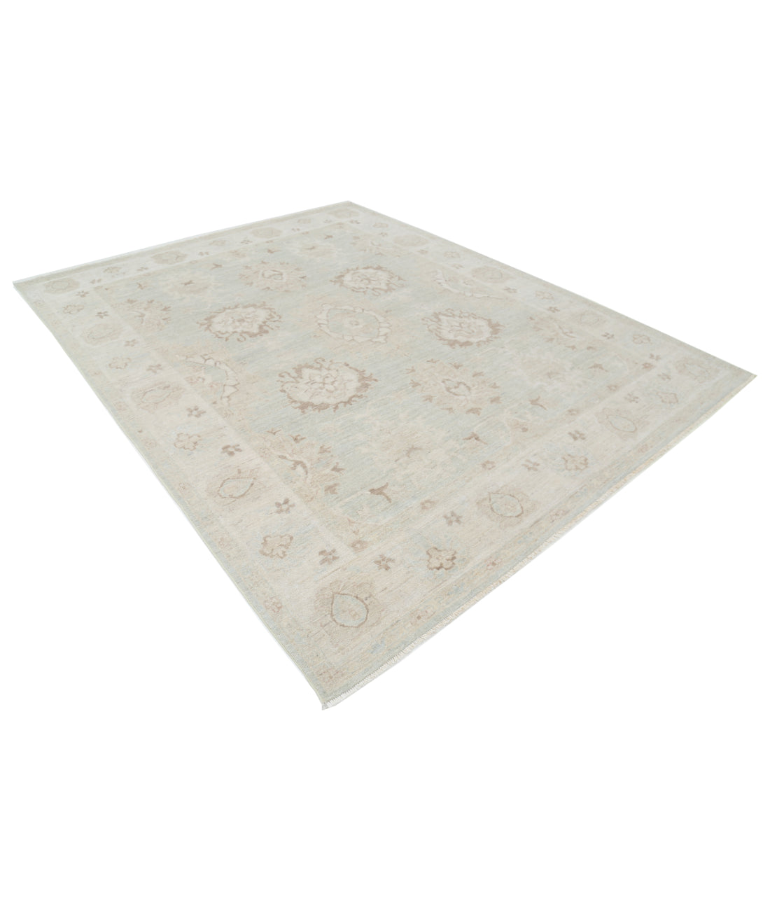 Oushak 7' 10" X 10' 0" Hand-Knotted Wool Rug 7' 10" X 10' 0" (239 X 305) / Grey / Ivory