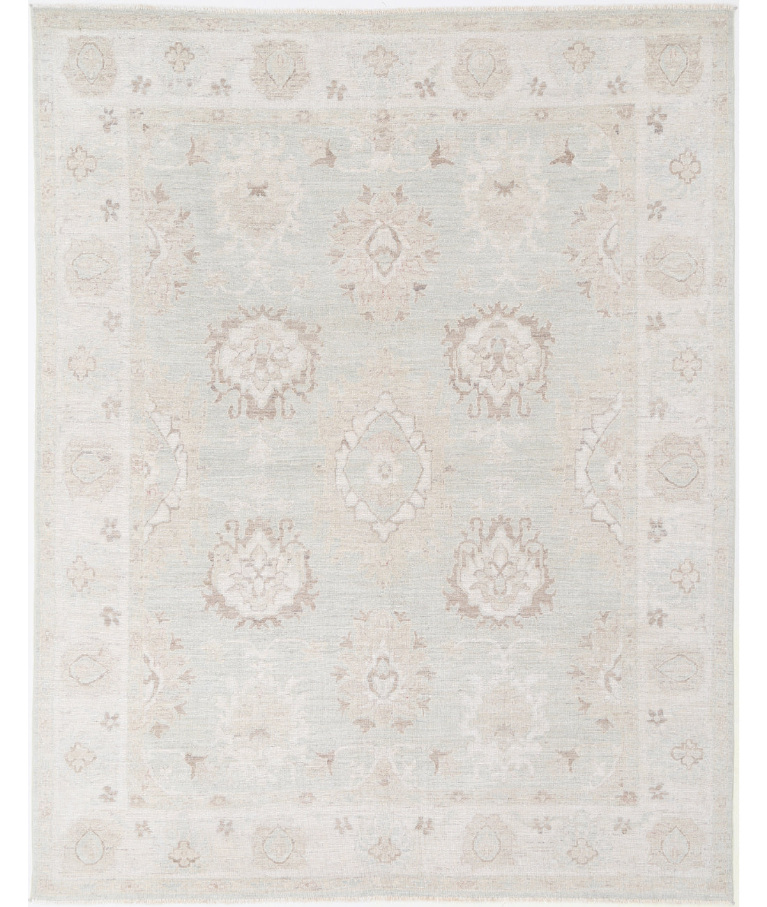 Oushak 7' 10" X 10' 0" Hand-Knotted Wool Rug 7' 10" X 10' 0" (239 X 305) / Grey / Ivory