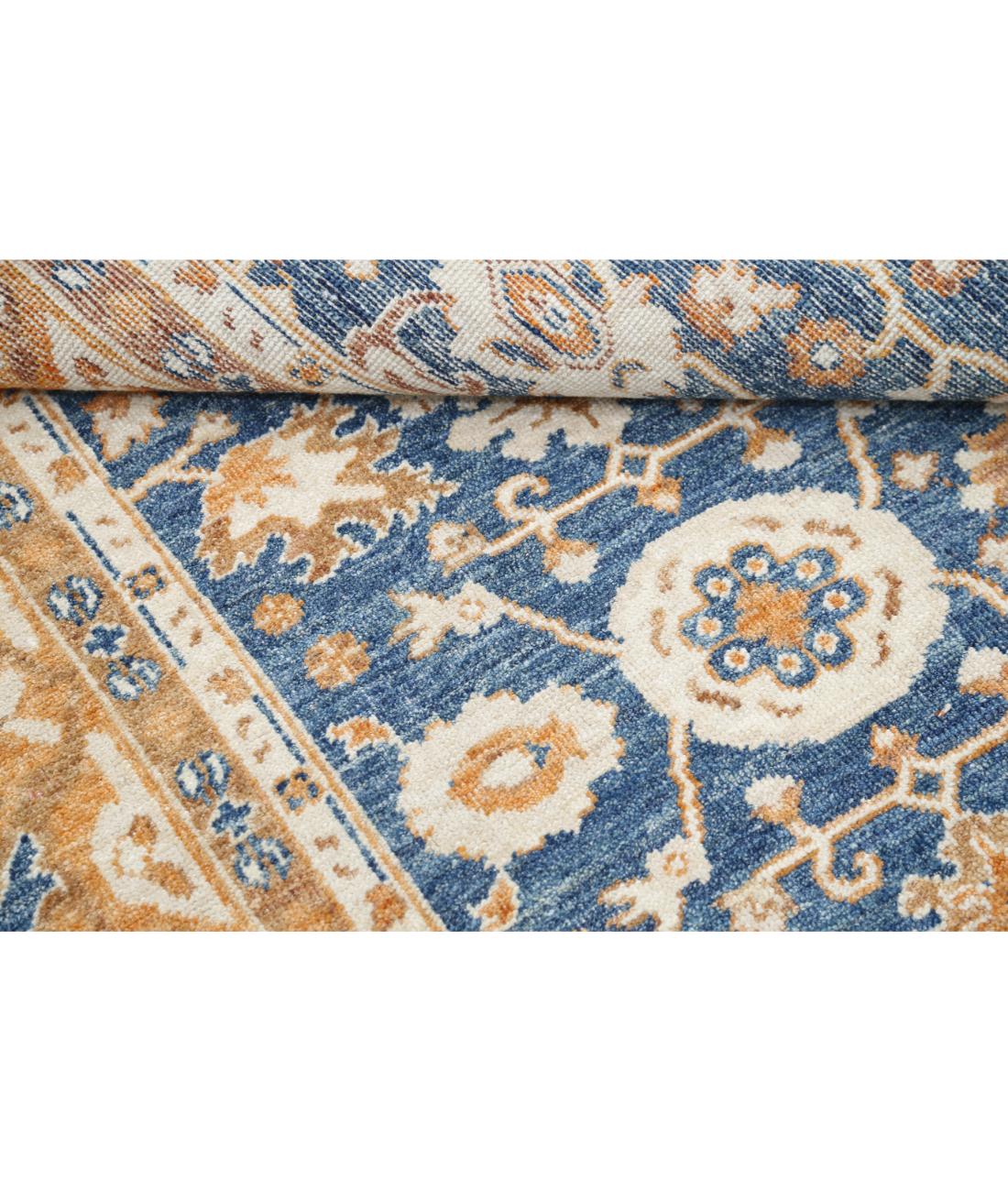 Oushak 8' 1" X 10' 3" Hand-Knotted Wool Rug 8' 1" X 10' 3" (246 X 312) / Blue / Orange